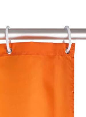 Tenda doccia tinta unita arancione antimuffa