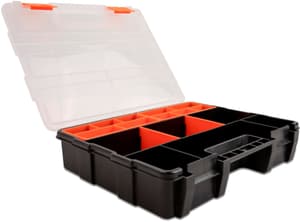 Boîte d'assortiment Orange / Noir 21 compartiments