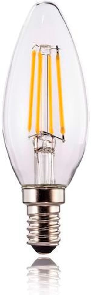 Filamento LED, E14, 470lm sostituisce 40W, lampada a candela, bianco caldo, chiaro
