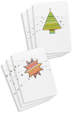 Set de cartes de Noël format A6 101 x 150 mm, nombre de pièces 6