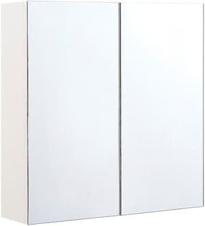 Bad Spiegelschrank weiss / silber 60 x 60 cm NAVARRA