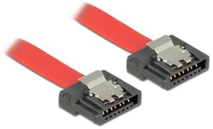 Câble SATA3 rouge, clip, flexible, 10 cm