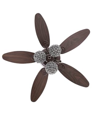 Ventilateur de plafond marron avec lampe HEILONG