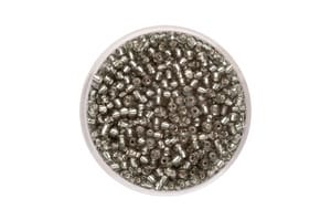 Perle di rocailles argentato 2,6mm, 17 gr, grigio