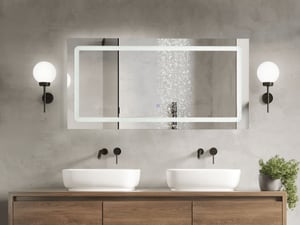 Badspiegel mit LED-Beleuchtung rechteckig 120 x 60 cm BENOUVILLE