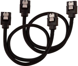 SATA3-Kabel Premium Set Schwarz 30 cm