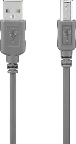 Câble USB 2.0 1.8m gris