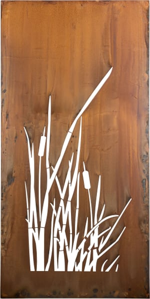 Paravent «Typha», 200 x 100 cm, rouille