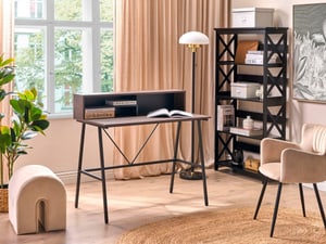 Set di mobili da ufficio legno scuro e nero FOSTER/HARISON