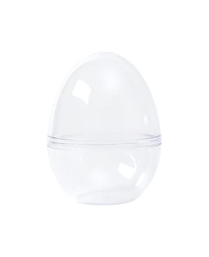 Uova in plastica, trasparenti, 2 pezzi