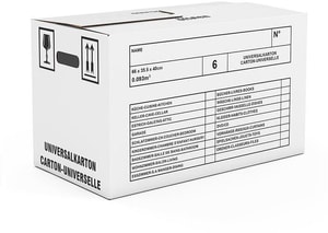 Scatola per traslochi 50 x 50 x 50 cm 10 pezzi, bianco