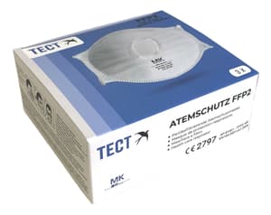 TECT - FFP2 Maske mit Ventil (3er Pack)