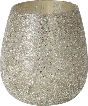 Windlicht silber Glitter