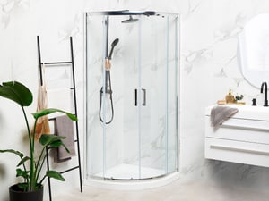 Cabine de douche 80 x 80 x 185 cm argentée JUKATAN