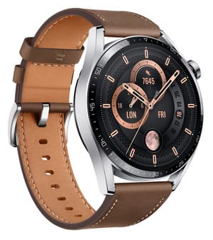 Watch GT3 (46mm) Stainless Steel Case/Brown Leather Strap