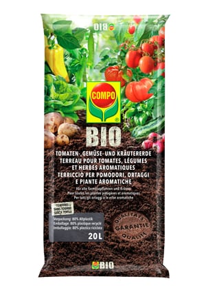 BIO Terriccio per pomodori, ortaggi e piante aromatiche, 20 l