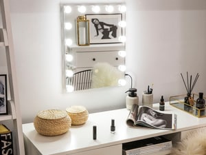 Specchio camerino da parete a LED bianco 40 x 50 cm LUCENAY