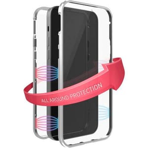 360° Glass Backcover Apple iPhone 12, iPhone 12 Pro Silber