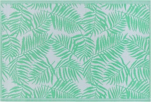 Outdoor Teppich hellgrün 120 x 180 cm Palmenmuster KOTA