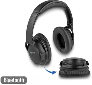 Cuffie over-ear wireless Bluetooth 5.0 Nere