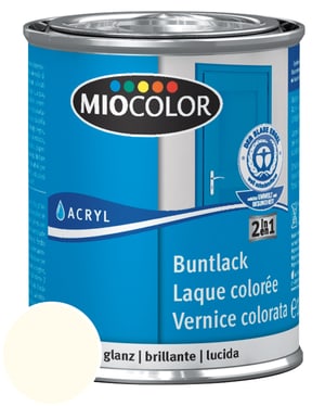Acryl Laque colorée brillante Blanc crème 125 ml