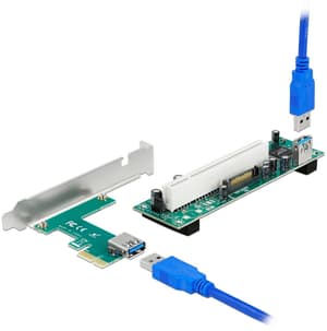PCI-E Riser Karte x1 zu 1 x PCI 32 Bit Slot mit 60 cm Kabel