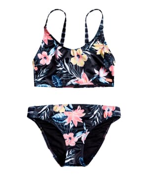 Flowers Addict - Completo bikini con top accorciato