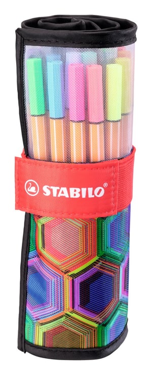 STABILO® point 88® stylo feutre étui à rouler de 25 ARTY