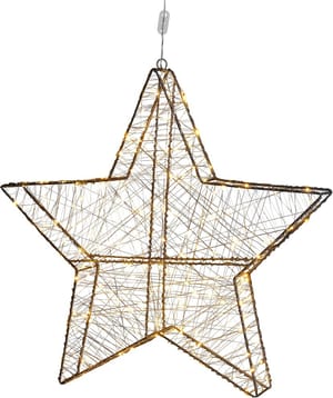 Étoile décorative suspendue à LED 58 cm argenté KURULA