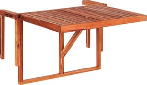 Tavolino sospeso da balcone 60 x 40 cm legno scuro UDINE