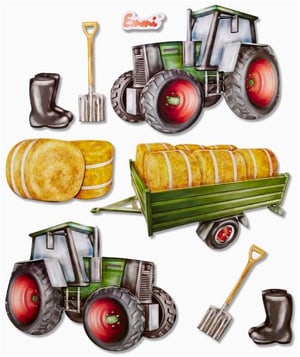 3D-Sticker Traktor 1 Blatt