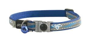 Collare NightCat blu, 20 - 31 cm