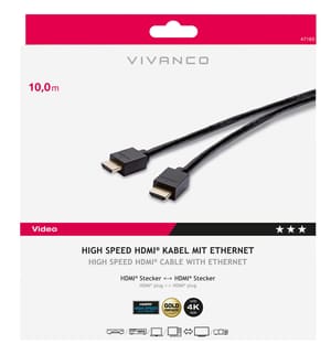 High Speed HDMI® Kabel mit Ethernet, 10m