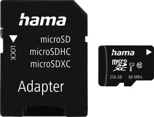 microSDXC 256GB Class 10 UHS-I 80MB / s + Adapter / Foto