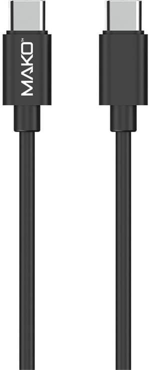 USB-C 2.0 double face, 1.0m 100W, Noir
