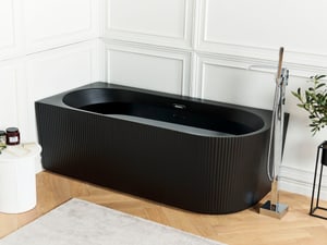 Baignoire d'angle côté droit noire 170 x 80 cm GOCTA