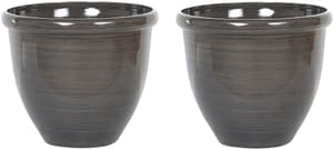 Set di 2 vasi in pietra marrone scuro  40 cm TESALIA