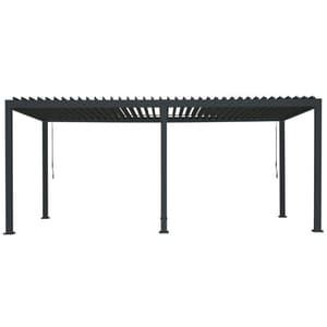 Pergola in alluminio Premium, nero 600x300x250cm