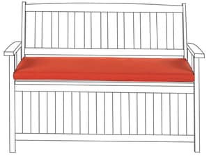 Auflage für Gartenbank SOVANA rot 45 x 108 x 5 cm