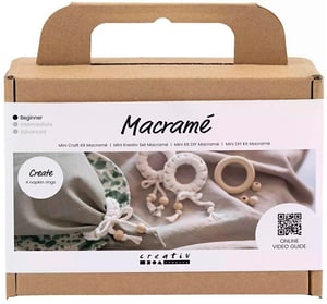 Kits de bricolage Rond de serviette Macramé Crème