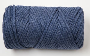 Xxlace jeans, Lalana fil de chaîne pour crochet, tricot, nouage &amp; macramé, bleu-gris, env. 3 mm x 70 m, env. 200 g, 1 écheveau