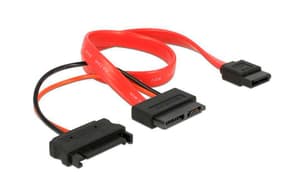 Câble SATA Slim rouge, courant SATA, 30 cm
