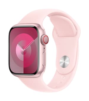 Watch Series 9 GPS + Cellular 41mm Pink Aluminium Case with Light Pink Sport Band - S/M