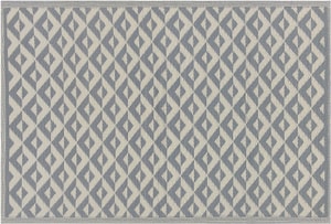 Outdoor Teppich grau 120 x 180 cm geometrisches Muster BIHAR