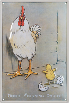 Werbe-Blechschild Good morning Daddy