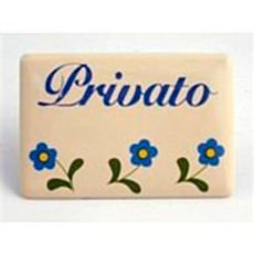 Panneau en émail Privato