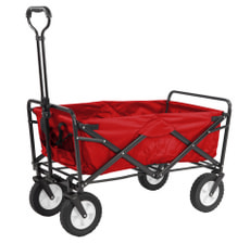 MEISTER Bollerwagen faltbar rot