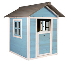 Kinderspielhaus Lodge, blau/weiss