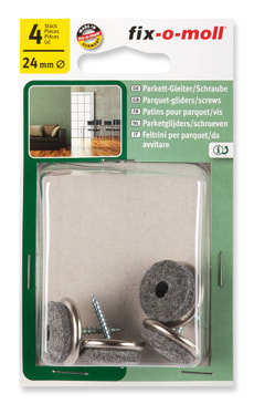 Parkettgleiter mit Schraube