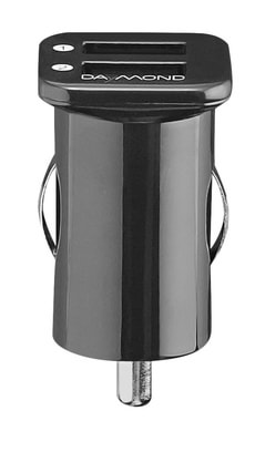 USB Car Charger nero
